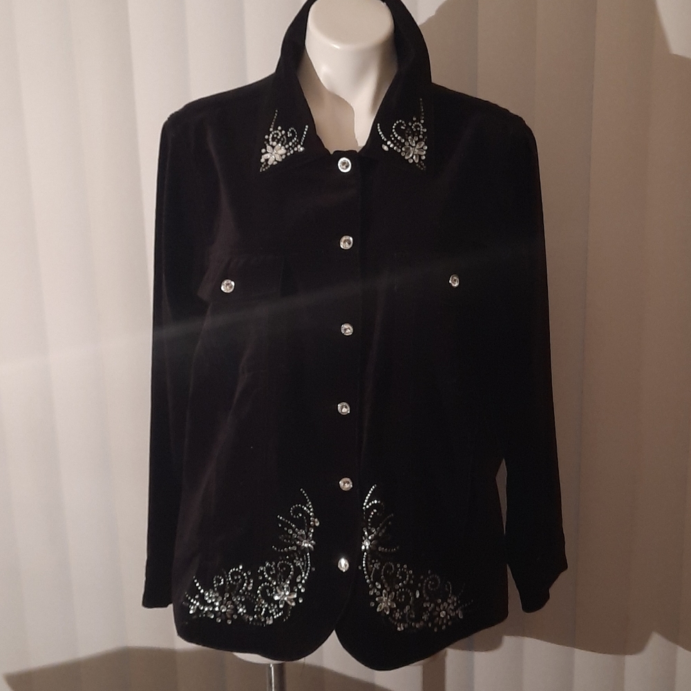 Unique Velvet & rhinestone jacket